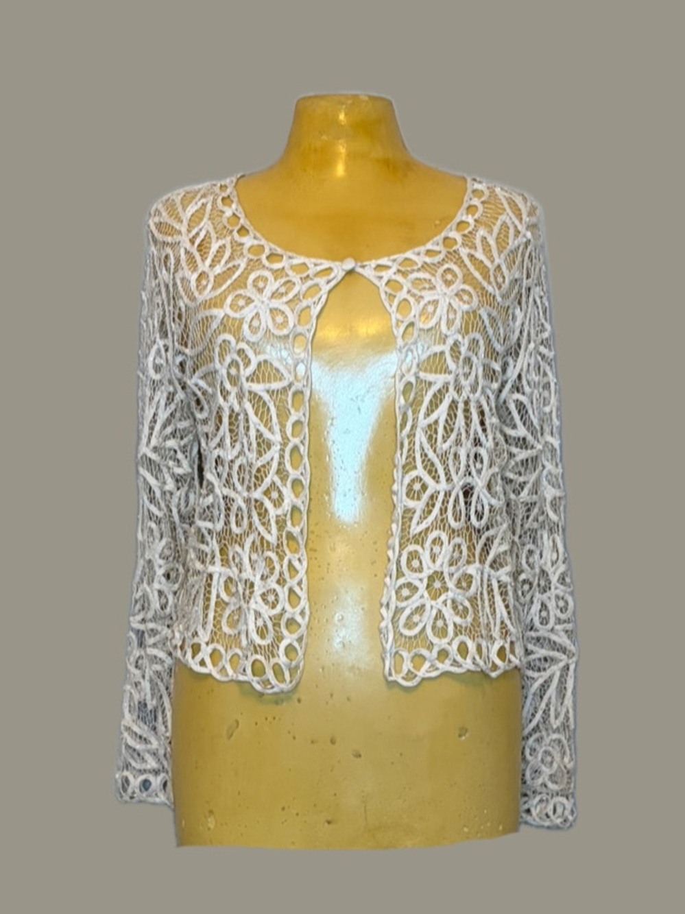 🍦y2k Beaded Silk Crochet Cardigan🍦